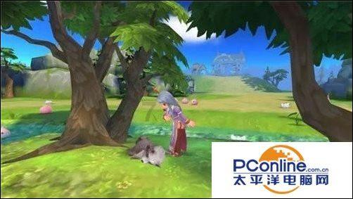 这条牧羊犬放了一辈子羊，老了放不动了，只能带带小羊羔了！